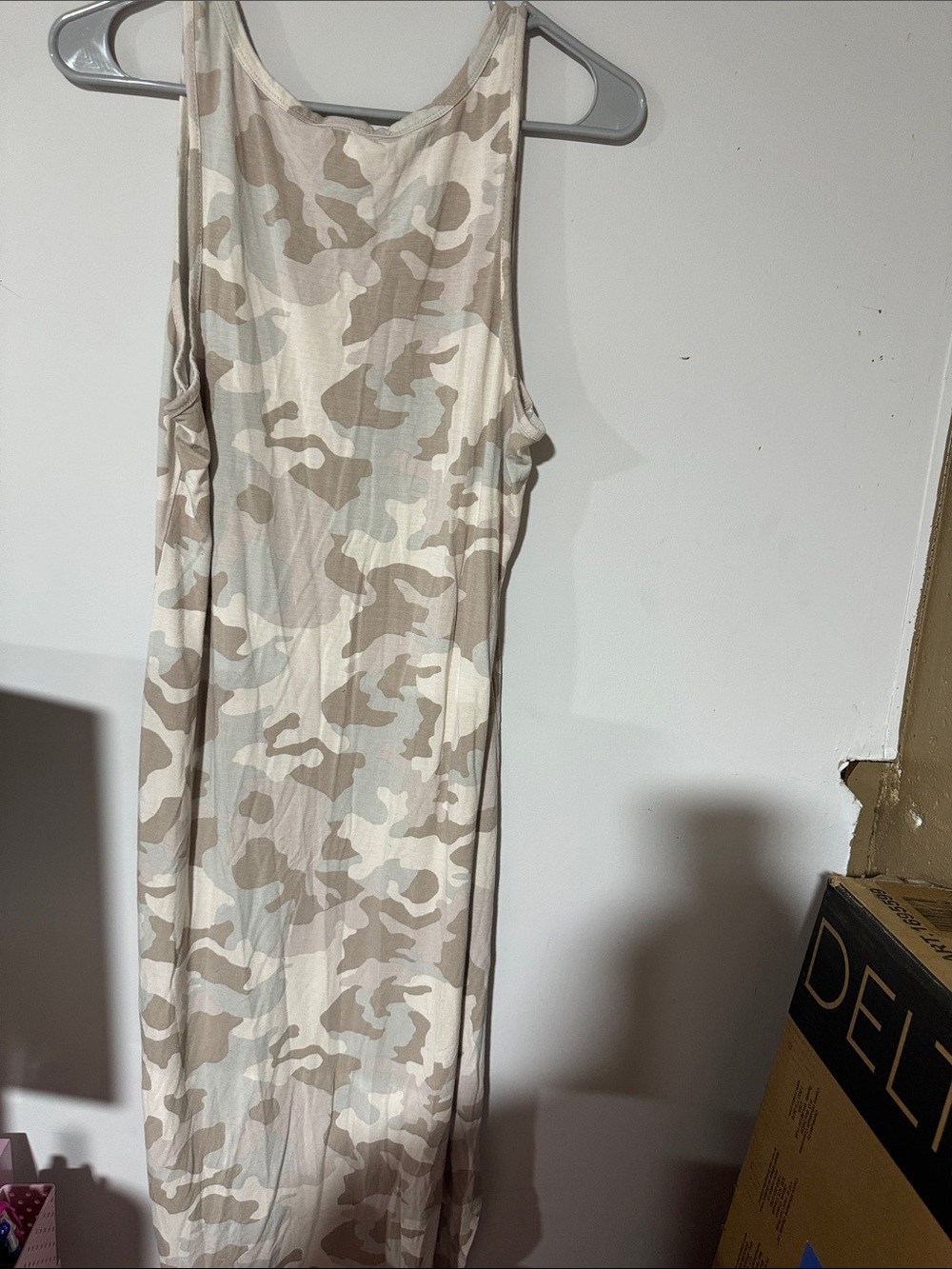 Olive & Oak Neutral Camo Maxi Dress - Picture 3 of 3
